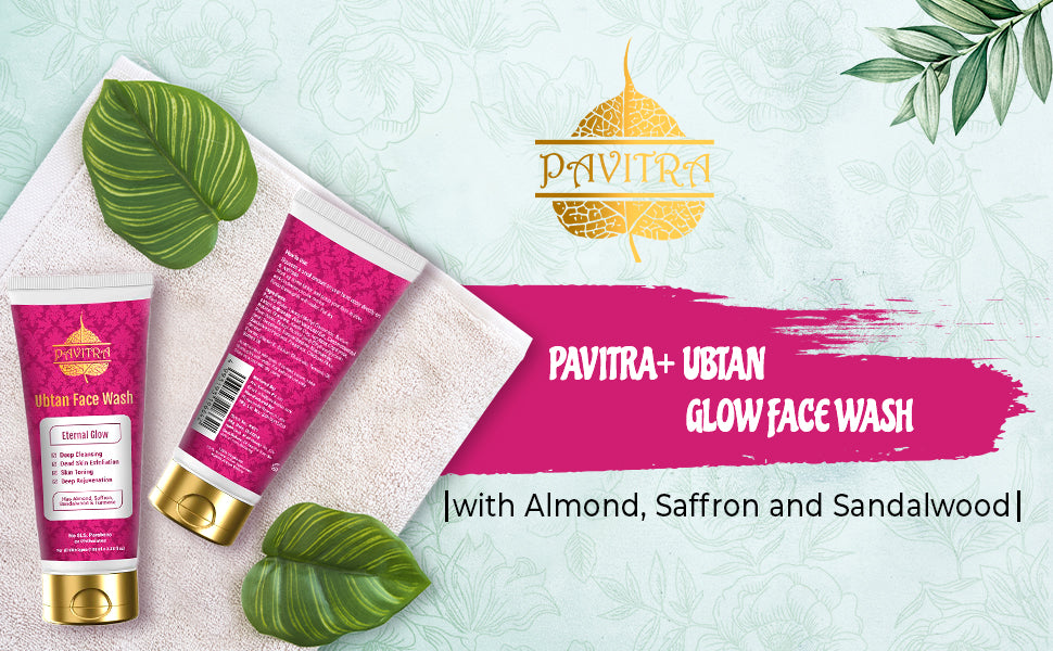Pavitra+ Ubtan Glow Face wash for Tan Removal with Almond, Saffron and Sandalwood 100ml