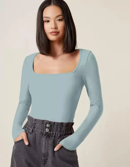 Square Neck Fitted Top