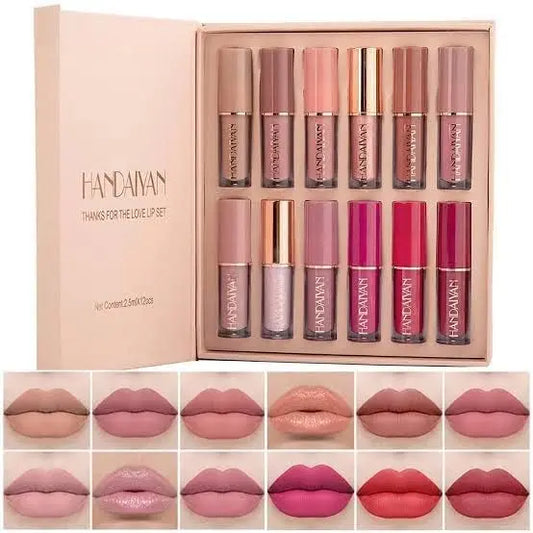 Liquid matte Professional Lipstick 12 pieces set. (2.5ml x 12)