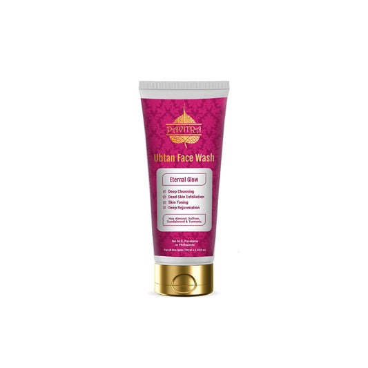 Pavitra+ Ubtan Glow Face wash for Tan Removal with Almond, Saffron and Sandalwood 100ml